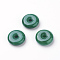 Natural Myanmar Jade/Burmese Jade Charms, Dyed, Donut/Pi Disc, Donut Width: 6.3mm, 14.5x4~5mm, Hole: 2.5mm