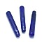Synthetic Blue Watermelon Stone Glass Beads, No Hole/Undrilled, For Wire Wrapped Pendant Making, Column, 71.5x12~12.5mm