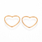 Ion Plating(IP) 304 Stainless Steel Linking Ring, Heart, Real 18K Gold Plated, 10.5x11.5x1mm