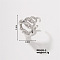 Fashionable Irregular Brass Open Cuff Ring with Hollow Leaf Design, Simple and Exquisite