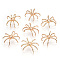 Brass Pendants, Cadmium Free & Nickel Free & Lead Free, Spider Charm, Real 18K Gold Plated, 24~29x30~33x12mm, Hole: 1.5mm