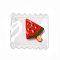 Cute Plastic Pendants, with Resin Cabochon Inside, Candy Charms, Watermelon, 29x29.5x3.5mm, Hole: 1mm