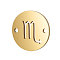 201 Stainless Steel Links connectors, Flat Round with Constellation, Golden, Scorpio, 12x0.8mm, Hole: 0.8mm