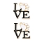 Alloy Enamel Paw Print Pendants, Light Gold, Word, 20x19.5x1mm, Hole: 2mm