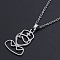 Non-Tarnish 201 Stainless Steel Pendants Necklaces, with Cable Chains and Lobster Claw Clasps, Nurse, Stainless Steel Color, 17.71 inch(45cm), 1.5mm