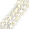Electroplate Transparent Glass Beads Strands, Star, Faceted, Full Rainbow Plated, Light Yellow, 7.5x8x5mm, Hole: 0.7mm, about 80pcs/strand, 21.56''(54.75cm)