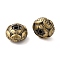 Rack Plating Brass Beads, Cadmium Free & Lead Free, Lotus, Brushed Antique Bronze, 8.5x5.5mm, Hole: 1.2mm