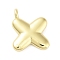 Rack Plating Brass Balloon Letter Pendants, Cadmium Free & Lead Free, Long-Lasting Plated, Real 18K Gold Plated, Letter X, 17.5x14.5x4.5mm, hole: 2.5mm