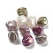 Spray Painted ABS Plastic Beads, Imitation Pearl, Nuggest, Dyed, AB Color Plated, Mixed Color, 15x13~15x12~13mm, Hole: 2mm