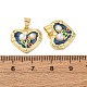 Подвески из латуни с цветочной эмалью KK-D390-17G-05-3