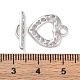Застежки-кнопки в форме сердца из латуни KK-S403-18P-4