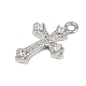 Латунные микропаве прозрачные подвески с фианитом KK-L238-13P-2