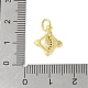 Латунные микропаве прозрачные подвески с фианитом KK-E111-46G-01-3