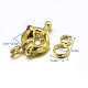 Латунная застежка пружинного кольца KK-L082C-01G-3