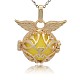 Золотые тона латунные клетки подвески KK-J213-16G-1