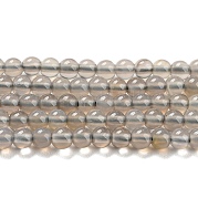 Серые натуральные бусины из агата  G-Q004-B01-02