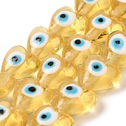 Сердце сглаза Lampwork бисера пряди LAMP-R119-06