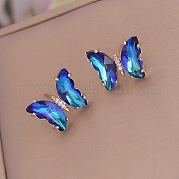Модные женские серьги-бабочки с градиентом YE8672-4
