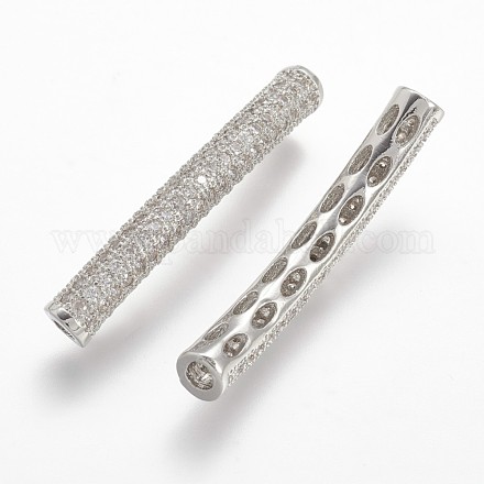 Латунные микро проложить кубических бусин циркония трубки X-ZIRC-N025-60P-1