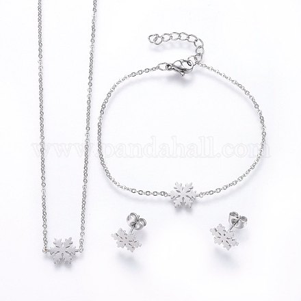 Комплекты ювелирных изделий из нержавеющей стали 304 SJEW-H138-16P-1