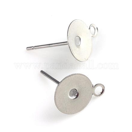 Серьги-гвоздики из нержавеющей стали 304 STAS-T003-8mm-1