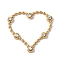 Golden 304 Stainless Steel Rhinestonet Pendants, Heart, 21x22x2mm