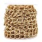 Aluminium Curb Chains, Unwelded, with Spool, Golden, 15x10x2mm, about 32.81 Feet(10m)/Roll