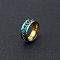 304 Stainless Steel Rotatable Chain Finger Rings for Men, Fidget Spinner Ring for Calming Worry Meditation, Bottle Opener Finger Rings, Stainless Steel Color, Rainbow Color, US Size 10(19.8mm)