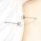 Cubic Zirconia Ear Studs, with 304 Stainless Steel Base, Flat Round, Stainless Steel Color, 3mm, Pin: 0.7mm
