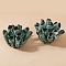 Natural Druzy Quartz Crystal Display Decorations, Raw Quartz Cluster, Nuggets, Dark Green, 100mm