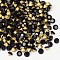 Back Plated Grade A Diamond Glass Pointed Rhinestone, Jet, 3.4~3.5mm, about 1440pcs/bag