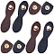 4 Sets 2 Colors PU Imitation Leather Sew on Bag Snap Buckle, Purse Tab Closure, with Alloy Snap Button, Mixed Color, 8x2.2x0.9cm, 2 sets/color
