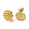 Ion Plating(IP) 304 Stainless Steel Stud Earring Findings, Rhinestone Settings with Horizontal Loops, Flat Round, Real 18K Gold Plated, 15x12mm, Hole: 1.8mm, Pin: 0.8mm, Fit for 2mm Rhinestone