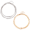 4Pcs 4 Style Alloy Paperclip & Herringbone Chain Necklaces Set, Stackable Necklaces for Women, Platinum & Golden, 15.20~17.36 inch(38.6~44.1cm), 1Pc/style