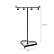 Iron Necklace Display Stands, Necklace Storage, Heart, Black, 12x27.5cm