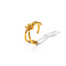 Minimalist Stainless Steel Knot Open Cuff Rings, Real 18K Gold Plated, Inner Diameter: 17.8mm