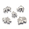 Tarnish Resistant 304 Stainless Steel Pendants, Elephant, Stainless Steel Color, 17~20x15~25x3~5mm, Hole: 1.2~1.6mm
