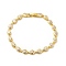 Clear Cubic Zirconia Teardrop Link Chain Bracelet, Rack Plating Brass Jewelry for Women, Cadmium Free & Lead Free, Real 18K Gold Plated, 6-7/8 inch(17.6cm)