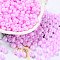 Glass Seed Beads, Opaque Colours Luster, Round, Violet, 5~5.5x3~3.5mm, Hole: 1.5~1.6mm, about 3488pcs/pound