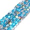 Synthetic Moonstone Beads Strands, Frosted, Round, Deep Sky Blue, 10mm, Hole: 1mm, about 38~40pcs/strand, 14.96''~15.16''(38~38.5cm)