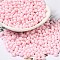 6/0 Opaque Baking Paint Glass Seed Beads, Teardrop, Pink, 4.5~5x4x3~3.5mm, Hole: 0.9mm, about 125pcs/10g