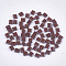 2-Hole Opaque Glass Seed Beads, Lustered, Rectangle, Coconut Brown, 5x4.5~5.5x2~2.5mm, Hole: 0.5~0.8mm