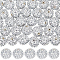 40Pcs Resin Rhinestone Beads, with Acrylic Round Beads Inside, for Bubblegum Jewelry, Silver, 20x18mm, Hole: 2~2.5mm