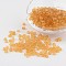 6/0 Glass Seed Beads, Transparent, Round, Goldenrod, 4mm, hole: 1.5mm, about 496pcs/50g