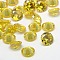 Cubic Zirconia Cabochons, Grade A, Faceted, Diamond, Light Khaki, 5x3mm