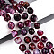 Natural Agate(Dyed & Heated) Beads Strands, Energy Prism Cut Double Terminated Point Beads, Faceted Bicone, with Seed Beads, Purple, 9~10x9mm, Hole: 1mm, about 30~31pcs/strand, 14.17~14.57''(36~37cm)