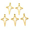 PVD Vacuum Plating 304 Stainless Steel Pendants, Laser Cut, Cross, Real 18K Gold Plated, 20x12x1mm, Hole: 1.2mm