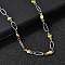304 Stainless Steel Heart Link Chain Necklaces for Women, Golden & Stainless Steel Color, 17.83 inch(45.3cm)