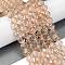 Frosted Transparent Glass Bead Strands, with Gold Powder, Round, PeachPuff, 10mm, Hole: 1mm, about 84pcs/strand, 31.50''(80cm)