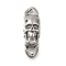 304 Stainless Steel Connector Charms, Antique Silver, Skull, 37x12.5x11mm, Hole: 4.5x4.5mm